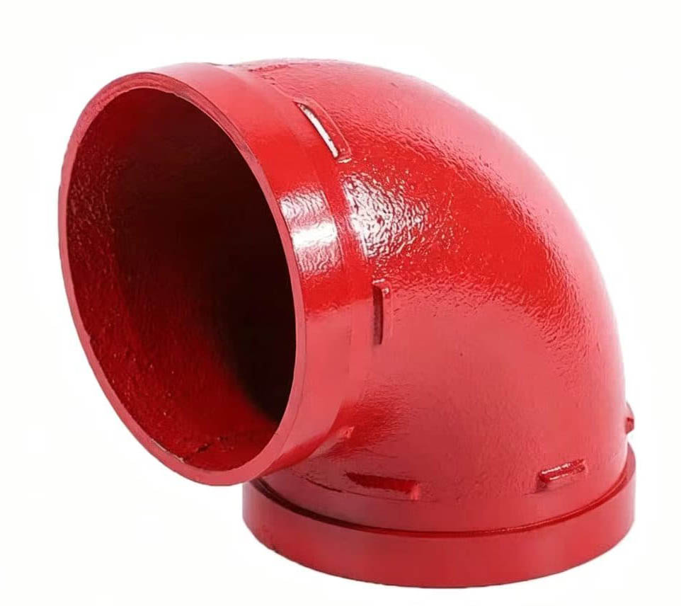 Red Grooved Pipe Fitting Elbow