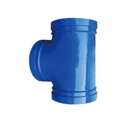 Blue Potable Water Grooved Fitting Tee