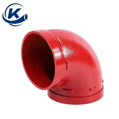 Red Grooved Pipe Fitting Elbow