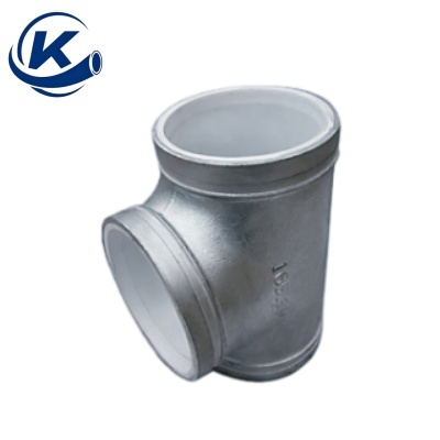 Plastic Lined Grooved Fitting Tee