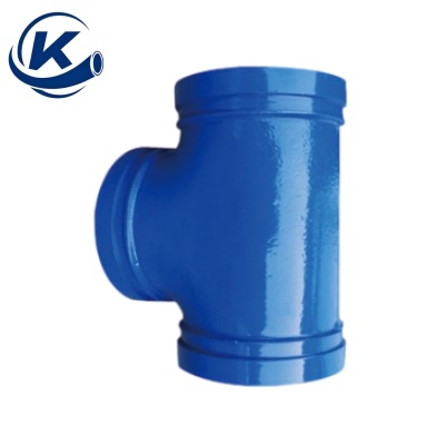 Blue Potable Water Grooved Fitting Tee